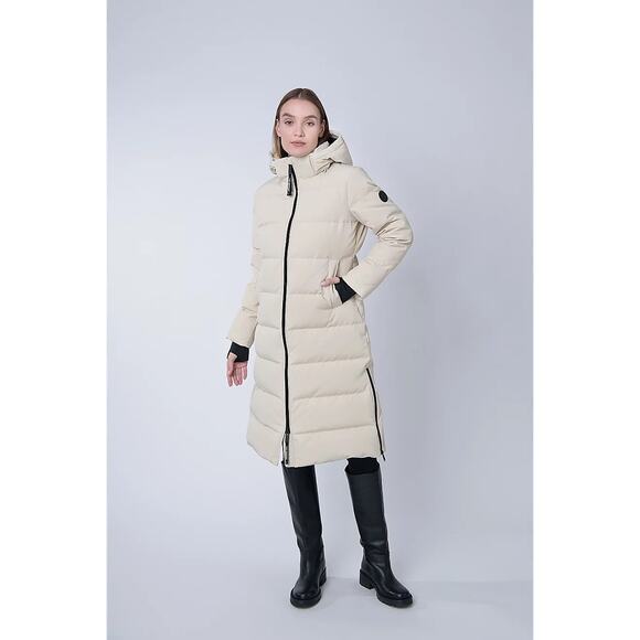 NWT The Recycled Planet Company Sz S Lungo Hooded Midi Winter Down Puffer Coat